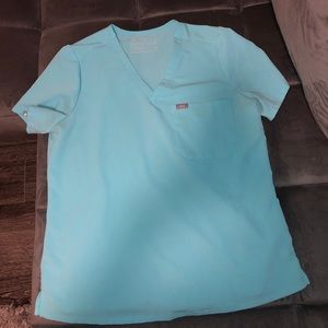 Figs limited edition neon blue scrub top
